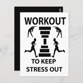 Gym för träning av träning vykort