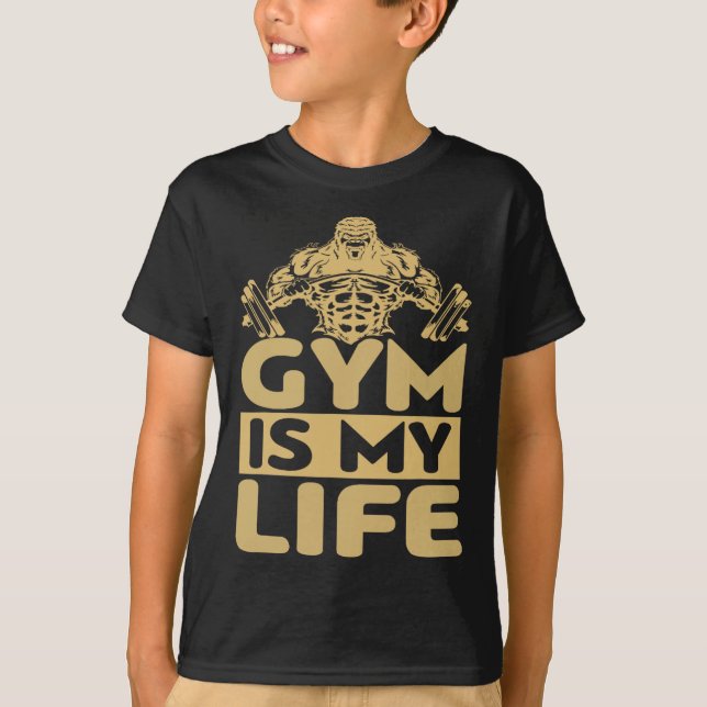 Gym Fuels Me Bodybuilding Motivation Intense Drive T Shirt (Framsida)