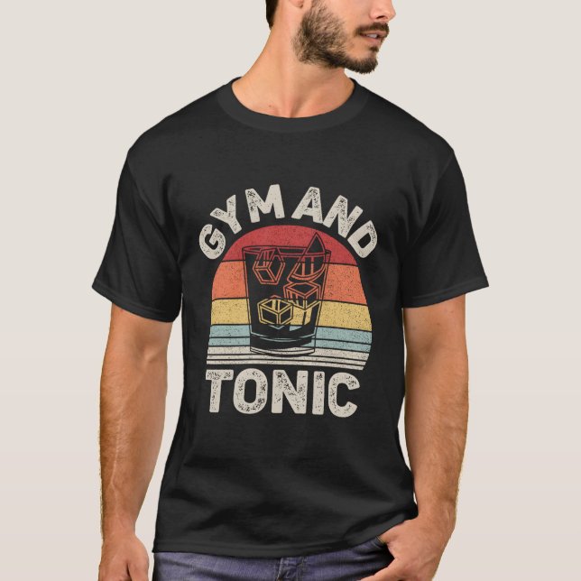 Gym Gin och tenn Gin T Shirt (Framsida)