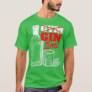 Gym Gin Time-Superskoj Gin och Tonic Funny Gin Des T Shirt