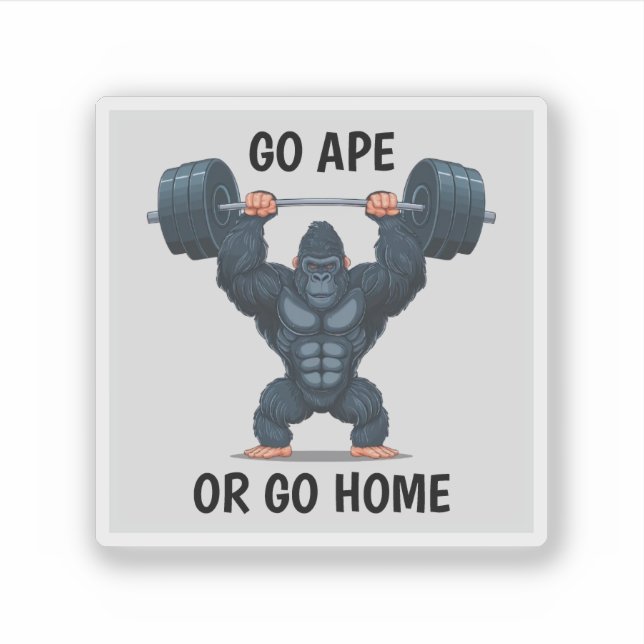 Gym Gorilla Klistermärken (Framsida)