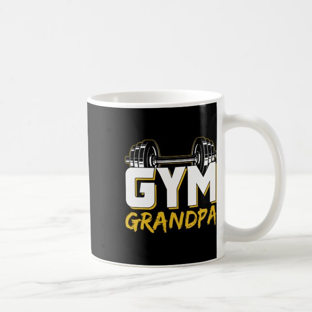 Gym Grandpa Workout Training Fitness Weightlifting Kaffemugg (Höger)