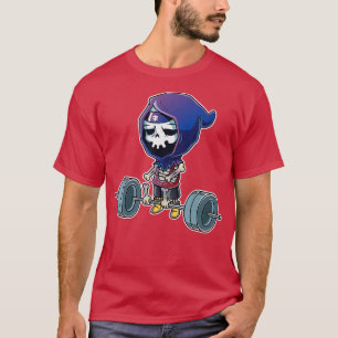 Gym Grim Reaper Deadlift Gym Workout Halloween Bod T Shirt