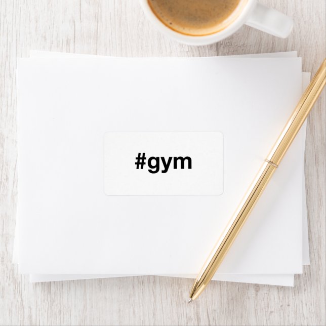 GYM Hashtag Adressetikett (Insitu)