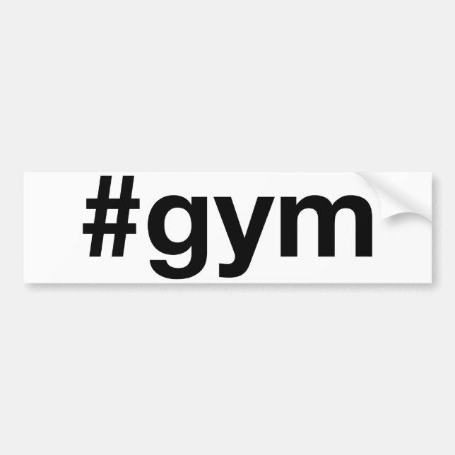 GYM Hashtag Bildekal (Framsidan)