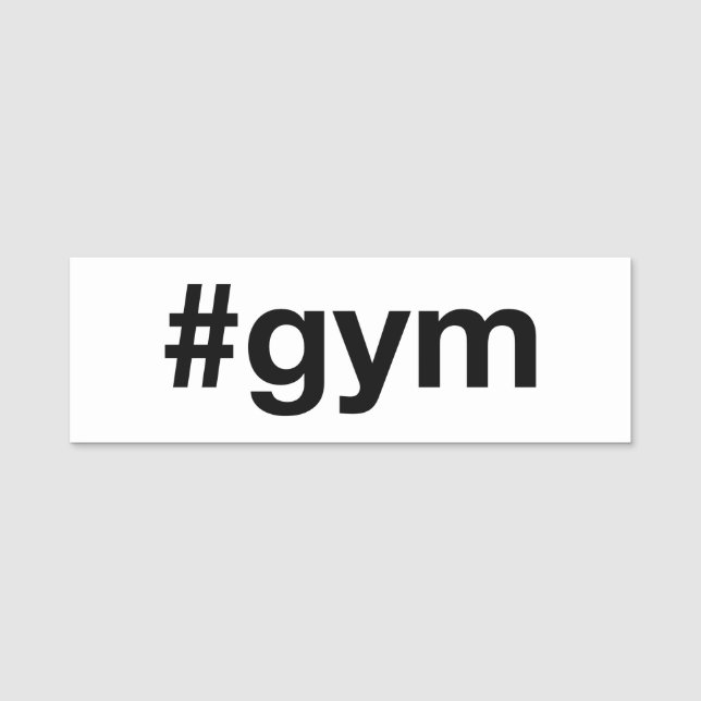 GYM Hashtag Namnbricka (Framsida)