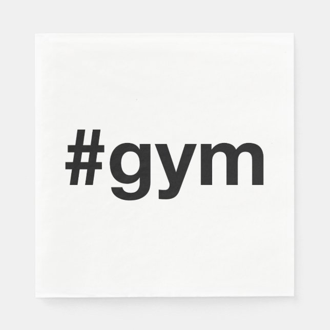 GYM Hashtag Pappersservett (Framsidan)