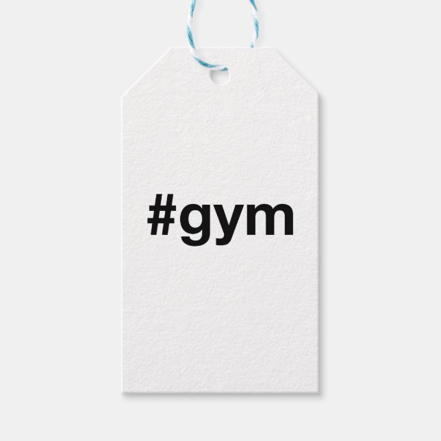 GYM Hashtag Presentetikett (Framsidan)
