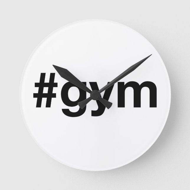 GYM Hashtag Rund Klocka (Framsida)