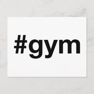 GYM Hashtag Vykort