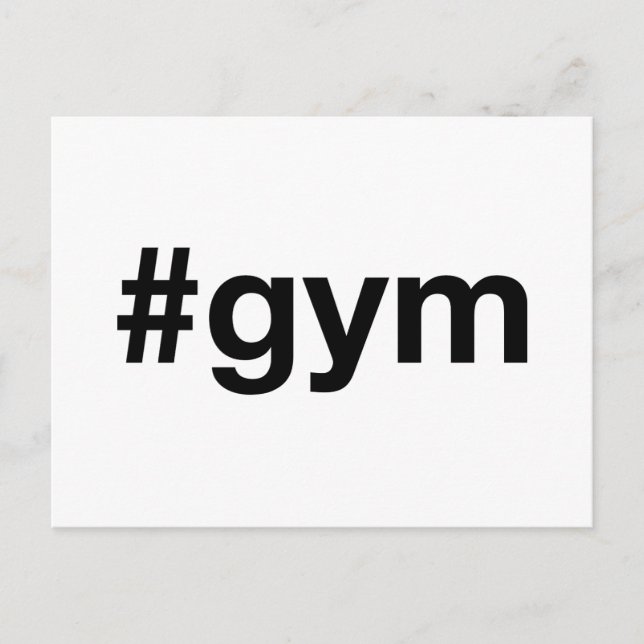 GYM Hashtag Vykort (Framsida)