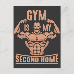 Gym Home Fitness additiv viktlyftande Idrottsman Vykort