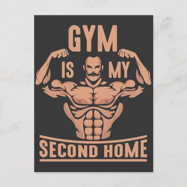 Gym Home Fitness additiv viktlyftande Idrottsman Vykort (Framsida)