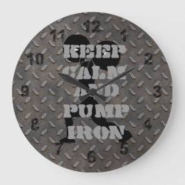 GYM HOME GYM Behålla Lugn och Pump järn Stor Klocka