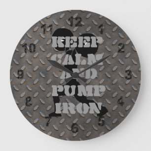GYM HOME GYM Behålla Lugn och Pump järn Stor Klocka