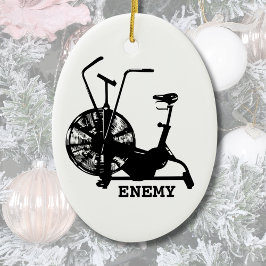 Gym Humor Black White Funny Workout Julgransprydnad Keramik