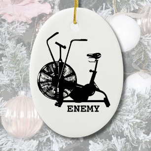 Gym Humor Black White Funny Workout Julgransprydnad Keramik