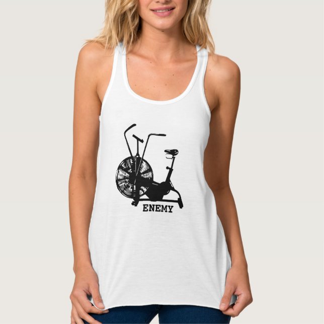 Gym Humor Black White Funny Workout Linne Med Racerback (Framsida)