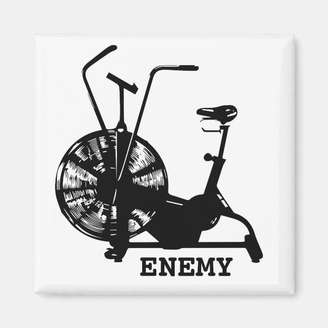 Gym Humor Black White Funny Workout Magnet (Framsidan)