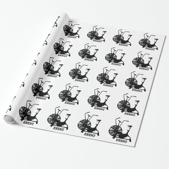Gym Humor Black White Funny Workout Presentpapper (Utrullad)