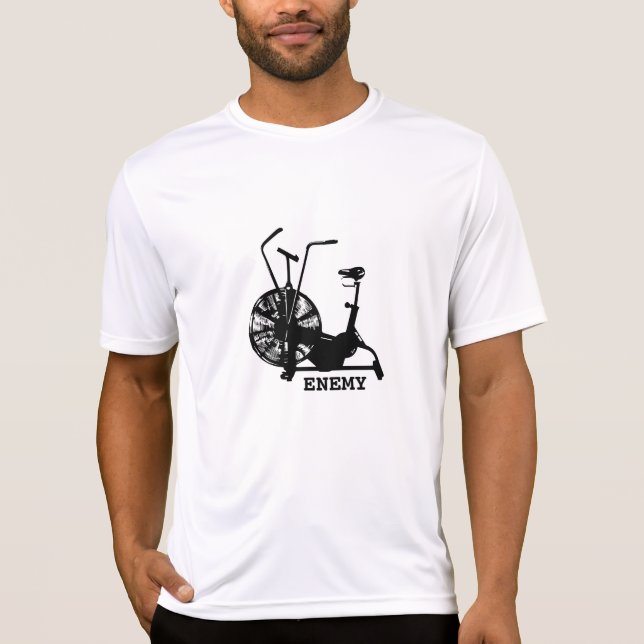Gym Humor Black White Funny Workout T-shirt (Framsida)