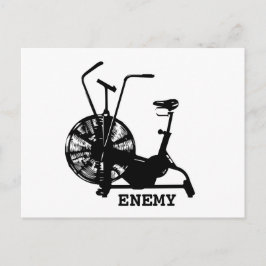 Gym Humor Black White Funny Workout Vykort