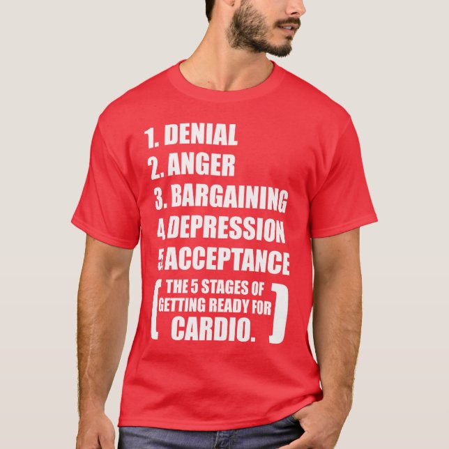 Gym Humor - Cardio T-shirt (Framsida)