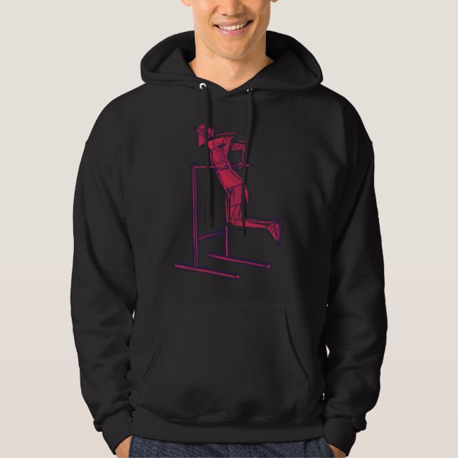 Gym Inspiration Weightlifting Dip Fitness Workout  Hoodie (Framsida)