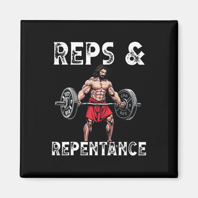 Gym Instruktor Christian Tro Bodybuilding Jesu Magnet (Framsidan)