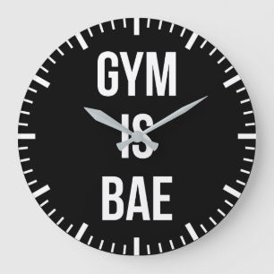 Gym is Bae - Lönsam arbetsinspirationell Stor Klocka