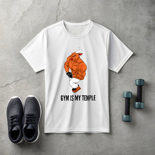 Gym Is My Temple Bull T-Shirt   Kroppsbyggning