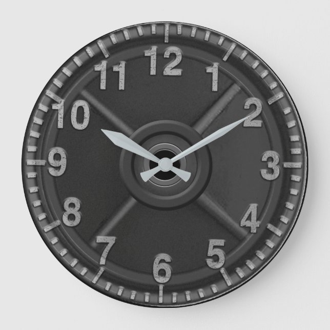 Gym Järn Weight Clock Stor Klocka (Framsida)