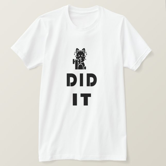 Gym katt design t shirt (Design framsida)