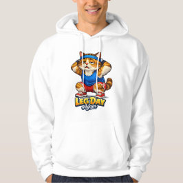 Gym Katt Humor Konst – Rolig Träningsstil Hoodie