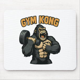Gym Kong Rolig Bodybuilding Fitness Gorilla Odjur Musmatta