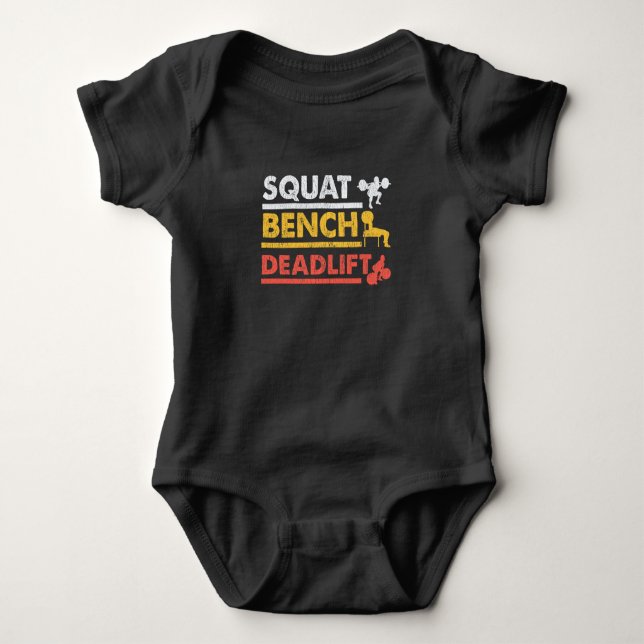 Gym kraftfull motorlyftning på Bench Deadlift T Shirt (Framsida)