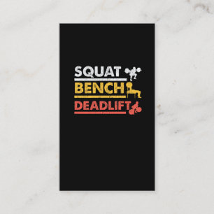 Gym kraftfull motorlyftning på Bench Deadlift Visitkort