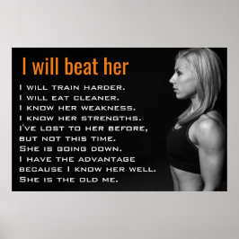 Gym Kvinna Muskler | Tjej Träningsmotivation Poster