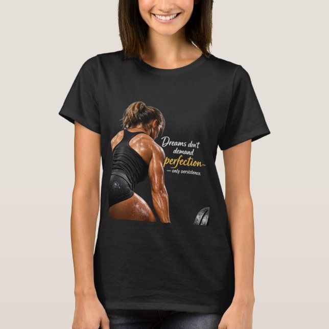 Gym kvinna t shirt (Framsida)