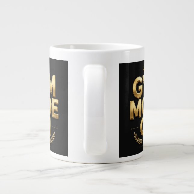 Gym Läge På Guld Mugg - Fitness Kaffe Mugg Jumbo Mugg (Baksidan)