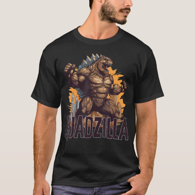 Gym Legends Quadzilla Funny Gym T Shirt (Framsida)