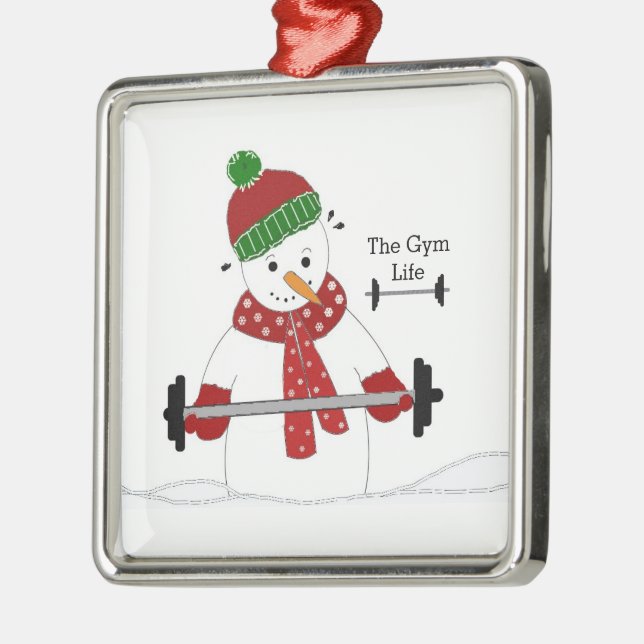 Gym Life Snögubbe Ceramic Ornament (Vänster)
