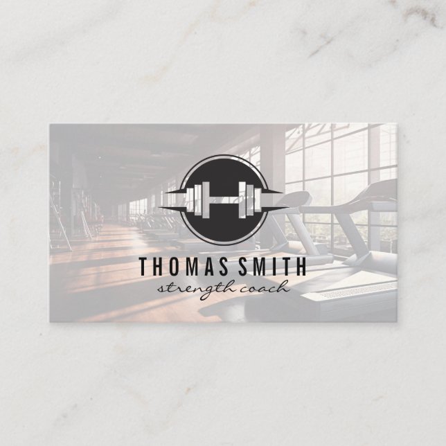 Gym Logotyp | Fitness Center Visitkort (Framsida)