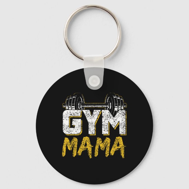 Gym Mamma Training Workout Fitness Weightlift Mo Nyckelring (Framsida)