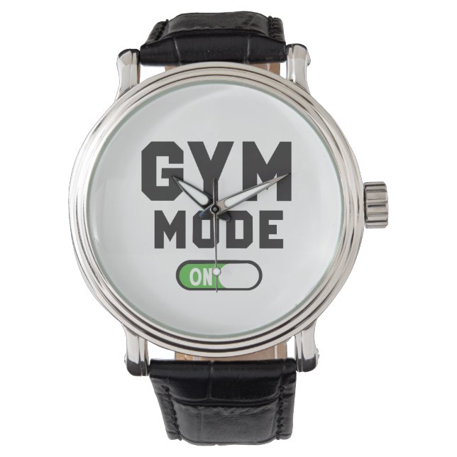 Gym Mode – Train Hard Stay Strong Armbandsur (Framsida)