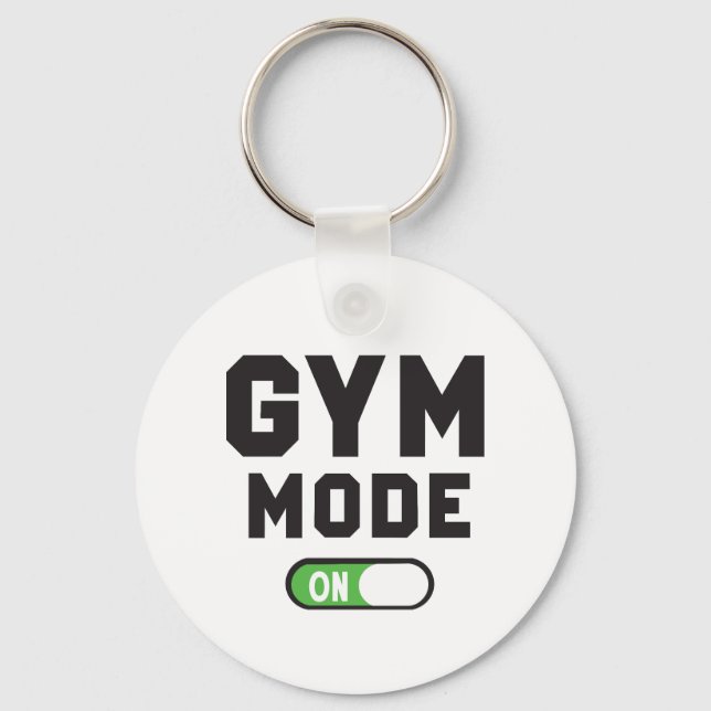 Gym Mode – Train Hard Stay Strong Nyckelring (Framsida)