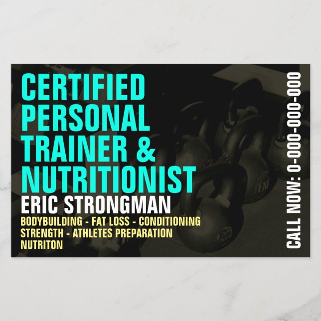 Gym modern stil flygblad (Framsidan)