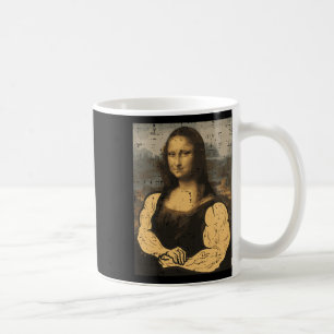 Gym Mona Lisa Muscle Roligt Workout Fitness Bodybu Kaffemugg