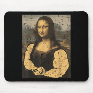 Gym Mona Lisa Muscle Roligt Workout Fitness Bodybu Musmatta