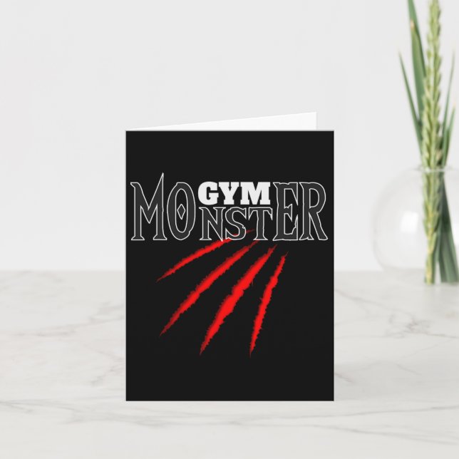 Gym Monster Sport Bodybuilding Weight Training Gym Kort (Framsida)